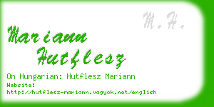 mariann hutflesz business card